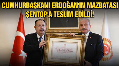 Yener, mazbatayı Şentop’a teslim etti!