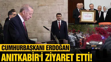 Cumhurbaşkanı Erdoğan Anıtkabir'i ziyaret etti!