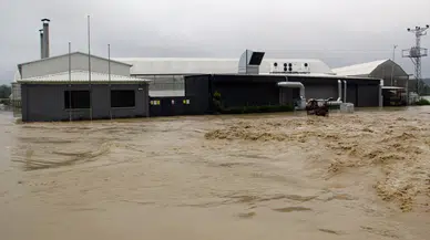 Sinop'ta içme suyu arıtma tesisini su bastı