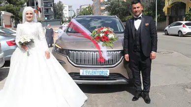 Batman Valiliğine tahsis edilen Togg, gelin arabası oldu