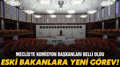 Eski Bakanlara Meclis'te yeni görev!