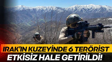 MSB duyurdu! Irak'ın Kuzeyinde 6 terörist etkisiz hale getirildi
