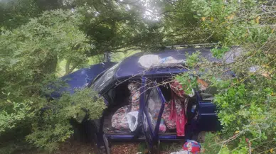 Otomobil şarampole devrildi: 1 ölü 4 yaralı!