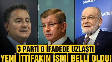 Üç partinin çatı ismi belli oldu!