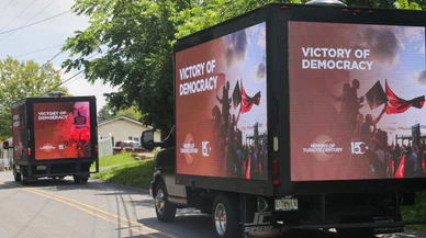 FETÖ elebaşı Gülen'in yaşadığı Pensilvanya'da gösteriler düzenlendi