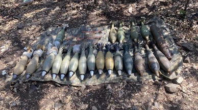 Teröristlere ait çok sayıda mühimmat ele geçirildi