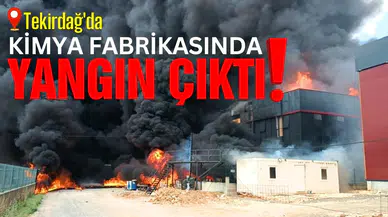 Tekirdağ'da kimya fabrikasında yangın!