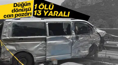 Düğün dönüşü can pazarı: 1 ölü, 13 yaralı