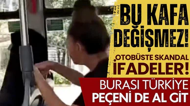 Tesettürlü kadına etmediği hakaret kalmadı