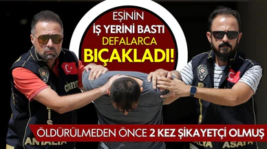 Çalıştığı iş yerinde kocası tarafından öldürüldü