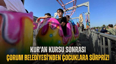Kur'an kursu öğrencileri lunaparkta eğlendi
