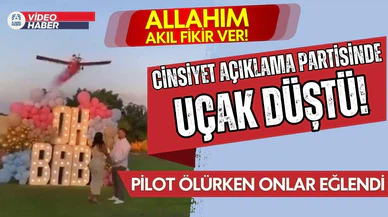 Cinsiyet açıklama partisinde uçak düştü!
