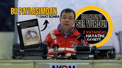 İBB Başkanı bu tweeti attı, 1 saat sonra sel oldu