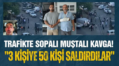 Trafikte sopalı muştalı kavga: 3 yaralı!