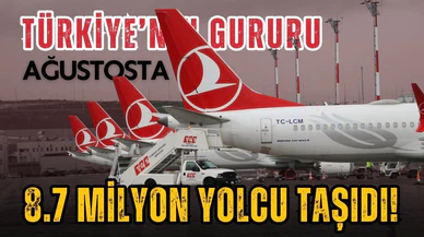 THY, Ağustos ayında 8.7 milyon yolcu taşıdı!
