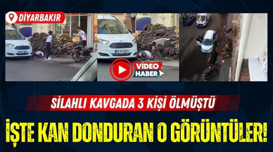 Diyarbakır’da aileler arasında çıkan silahlı kavga böyle görüntülendi!
