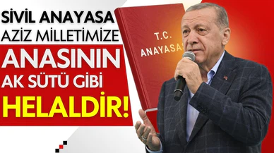 Erdoğan: Sivil Anayasa milletimize anasının ak sütü gibi helaldir