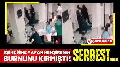 Eşine iğne yapan hemşirenin burnunu kıran şüpheli serbest