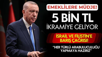 Erdoğan: Emeklilerimize 5 bin TL ikramiye verme kararı aldık