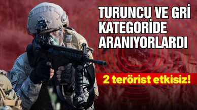 Turuncu ve gri kategoride aranan 2 terörist etkisiz!