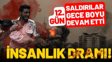 İsrail gece boyu Gazze'yi bombaladı!