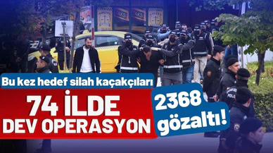 Silah kaçakçılarına yönelik dev operasyon!