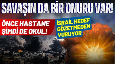 İsrail, hastanenin ardından bu kez de okulu vurdu!