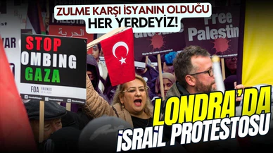 Londra'da Filistin'e destek gösterisi!