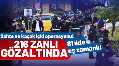 81 ilde kaçak ve sahte içki operasyonu!