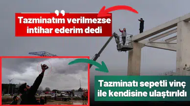 Kovulduğu inşaata çıkıp intihar girişiminde bulundu!