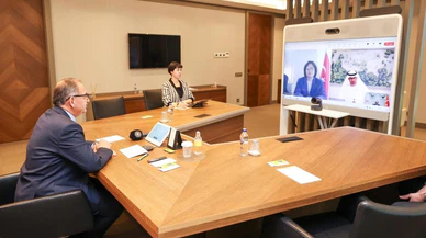 Bakan Özhaseki, COP28  Başkanı Sultan Al Jaber ile görüştü