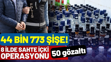 İstanbul merkezli 8 ilde sahte içki operasyonu: 50 gözaltı