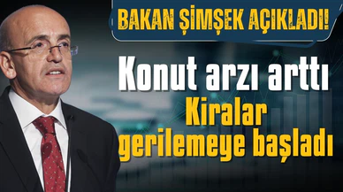 Bakan Şimşek: Kiralar gerilemeye başladı