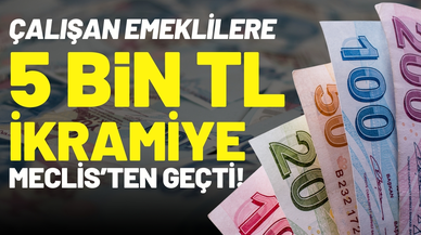 Çalışan emeklilere 5 bin TL ikramiye kabul edildi!