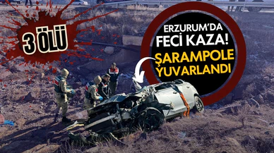 Erzurum'da feci kaza: 3 ölü