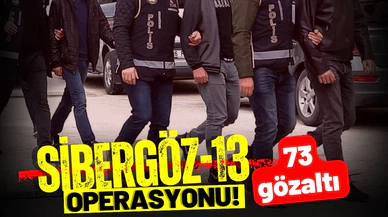Sibergöz-13 operasyonunda 73 şüpheli yakalandı