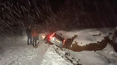 Siirt'te kar; cipteki 3 kişi kurtarıldı!
