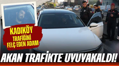 Direksiyon başında uyudu, trafiği felç etti!