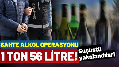 1 ton 56 litre etil alkol ele geçirildi