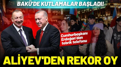 İlham Aliyev'den rekor oy! Bakü'de kutlamalar başladı!