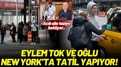 Eylem Tok ve oğlu Newyork’ta tatil yapıyor!
