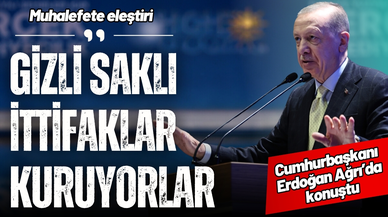 Cumhurbaşkanı Erdoğan: "Gizli saklı ittifaklar kuruyorlar"
