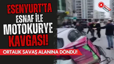 Esenyurt'ta esnafla motokurye kavgası: Ortalık savaş alanına döndü