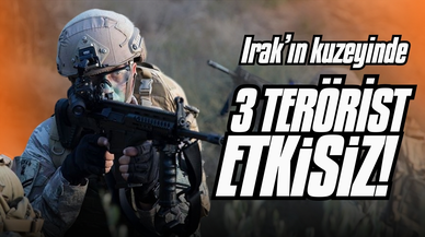 Irak'ın kuzeyinde 3 PKK'lı terörist etkisiz!