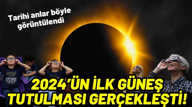 2024’ün ilk güneş tutulması gerçekleşti! Görenleri hayran bırakan o anlar böyle görüntülendi
