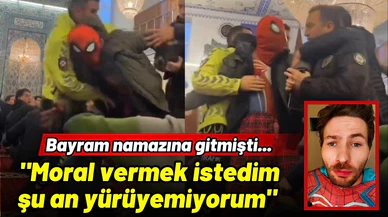 Bayram namazına gitmişti... "Moral vermek istedim şu an yürüyemiyorum!"