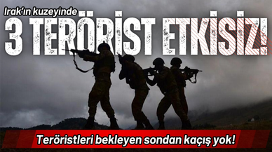 Irak'ın kuzeyinde 3 PKK'lı terörist etkisiz hale getirildi