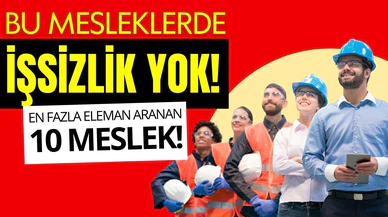 Türkiye'de en fazla eleman aranan 10 meslek belli oldu!