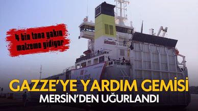 Gazze'ye yardım malzemesi taşıyan 9. gemi uğurlandı