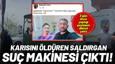 Karısını öldüren saldırgan suç makinesi çıktı!